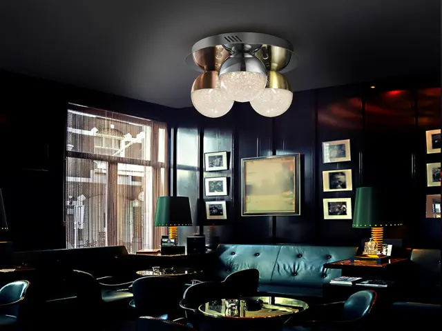 SPHERE DIMMABLE LED CEILING LAMP Ø30 φωτιστικό οροφής Χρυσό Χρώμιο 3