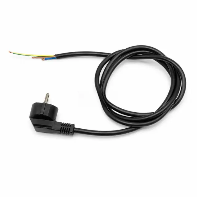 SCHUKO Plug Cable 3m, 3×1.0mm², 16A 250V~Max:3680W, IP20 Black