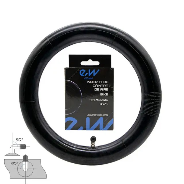 eWHEEL 14X2.50 ΑΕΡΟΘΑΛΑΜΟΣ ΓΙΑ E-SCOOTER/E-BIKE ΒΑΛΒΙΔΑ ΛΟΞΗ (90×90º) EWM958