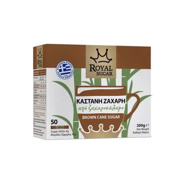 Ζάχαρη Καστανή Royal σε Sticks - 50 τεμάχια
