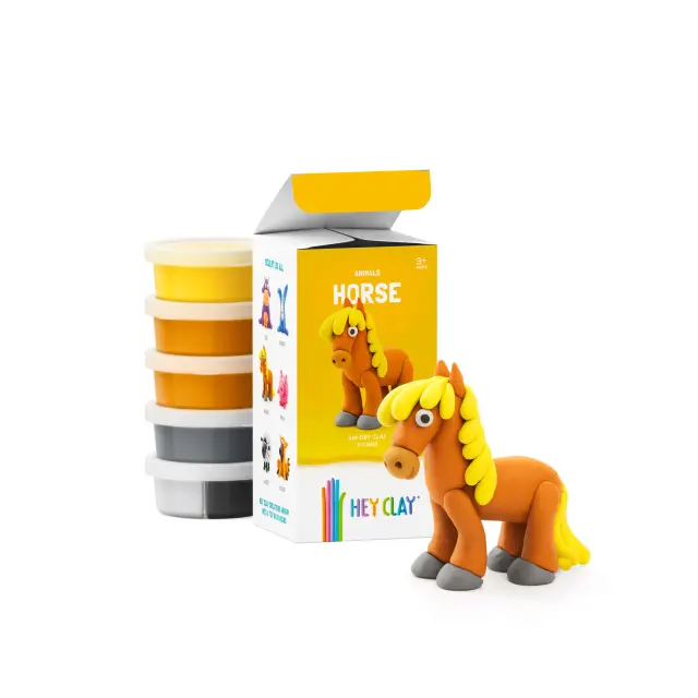 Hey Clay Κατασκευές από Πολύχρωμο Πηλό Animals Horse (3+ ετών) 50112