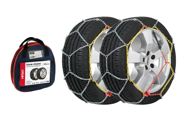 AMiO KN 80 Αντιολισθητικές Αλυσίδες με Πάχος 12mm για Επιβατικό Αυτοκίνητο 2τμχ 02113