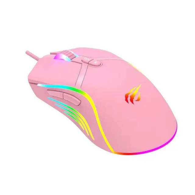Havit MS1026 Ενσύρματο Gaming Ποντίκι Ροζ 2