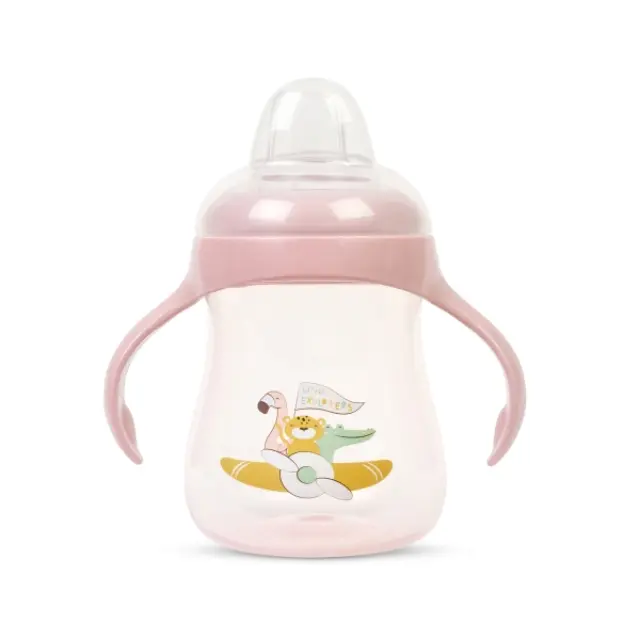 Ποτηράκι Εκπαιδευτικό Little Explorers Ροζ 250ml.6+Μ 2