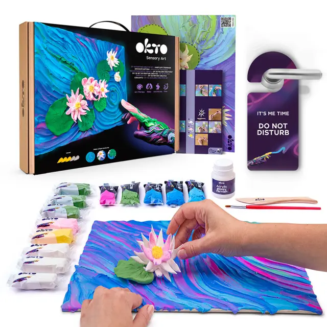 Okto DIY Δημιουργικό Σετ Ζωγραφικής 3D με Πηλό Claude Monet Water Lilies 12-99 ετών 10003 2