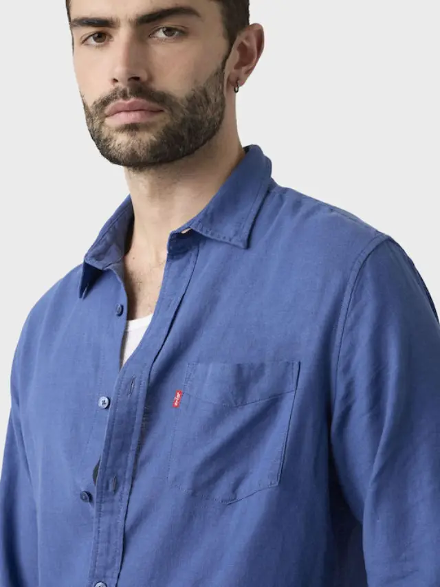 Sunset 1 Pocket Standard Blues SUNSHINE BLUE COTTON LINEN 2