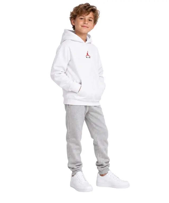 Jordan - Παιδική Μπλούζα Φούτερ Brooklyn 95G313-001 Λευκό 3