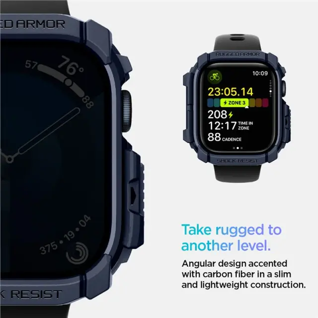 Spigen Rugged Armor, navy blue - Apple Watch 11/10 42mm 2