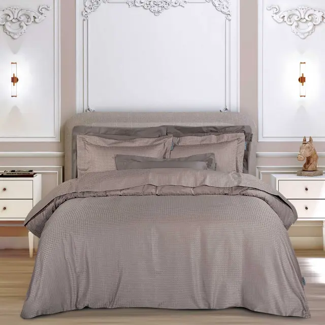 Σετ Σεντόνια 250x270 King Size Classic Greenwich Polo Club 2293 Taupe Χωρίς Λάστιχο100% Βαμβακοσατέν