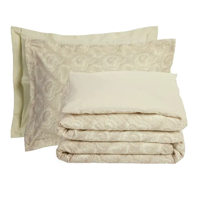 Σετ Σεντόνια 170x200+35 Υπέρδιπλα Casual Das Home 5444 Ivory-Taupe Με Λάστιχο70% Βαμβάκι-30% Πολυέστερ 3