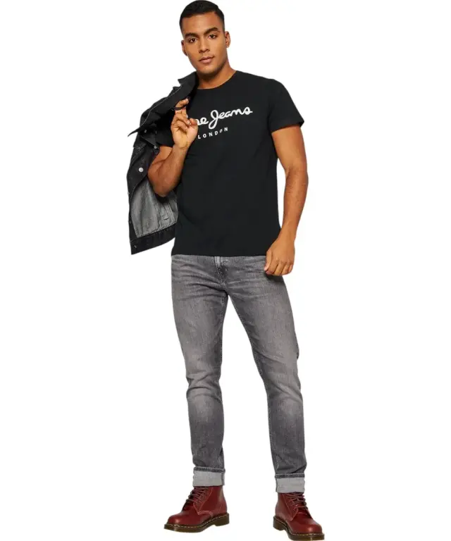 Pepe Jeans - Ανδρικό T-shirt Original Stretch PM508210-999 Μαύρο 2