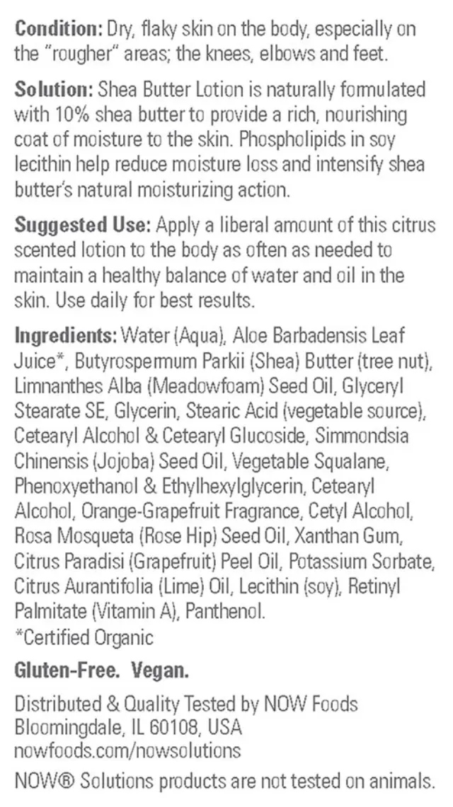 Now Foods Shea Butter Lotion 2