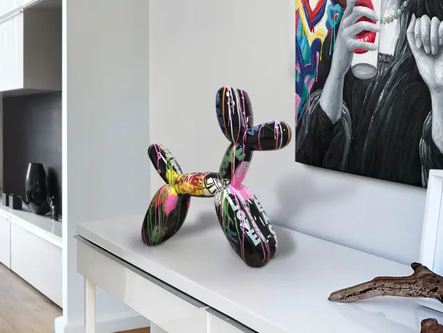 Balloon Dog 356640 διακοσμητικό γκράφιτι Άσπρο Κίτρινο Μαύρο Πολύχρωμο Πράσινο Ροζ