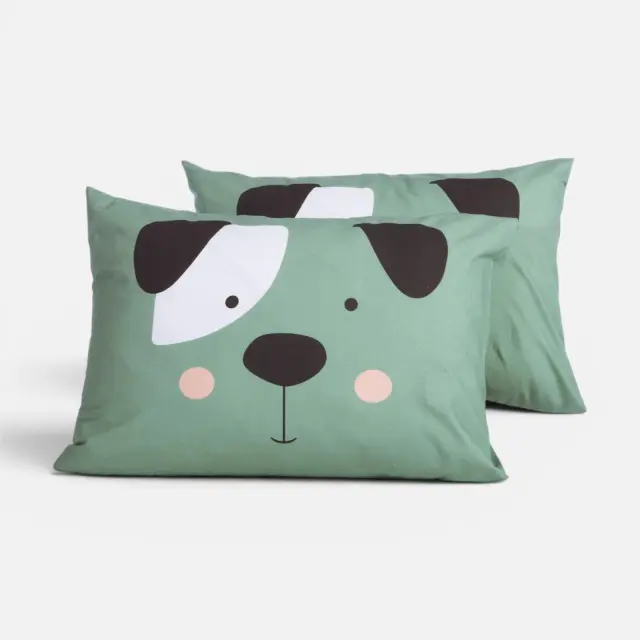 Μαξιλαροθήκη Happy Dog Nef Nef Homeware, 100% BAMBAKI - GREEN (040879)