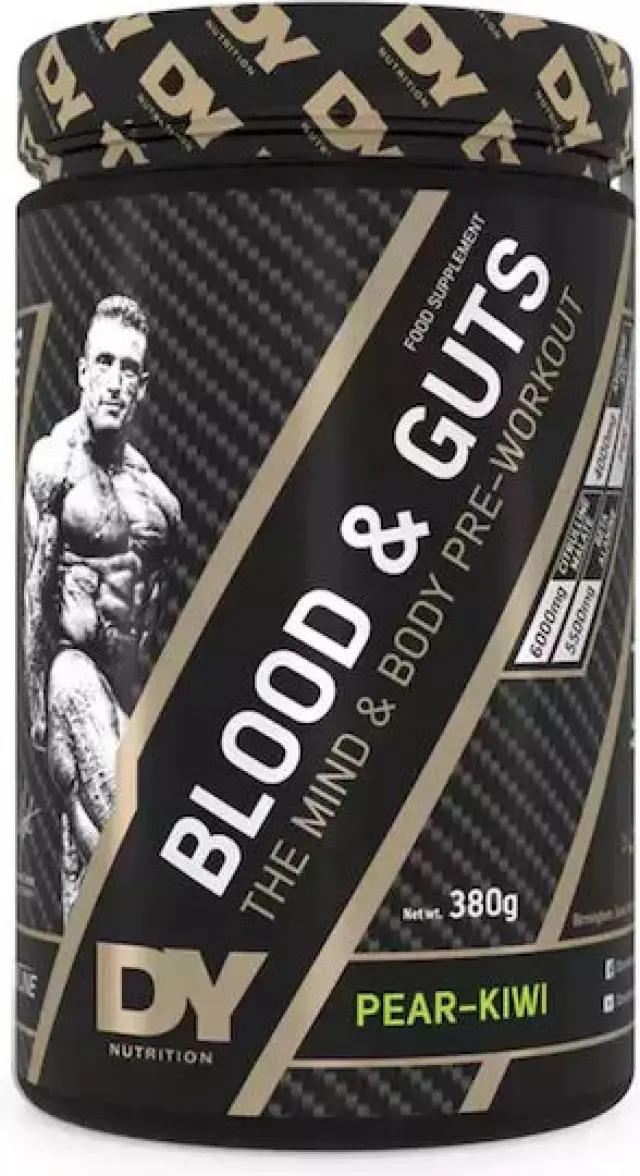 Dorian Yates Nutrition Blood & Guts 380g Pear-Kiwi (5060763890459)