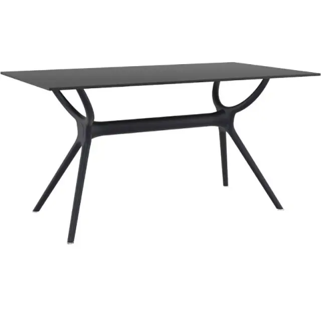 Τραπέζι AIR Μαύρο PP/HPL 140x80x74cm