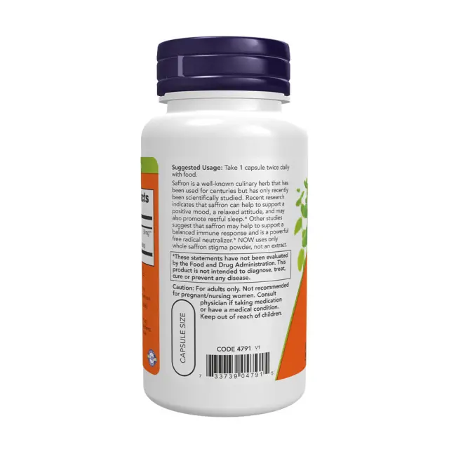 Now Foods Saffron 50 mg 3