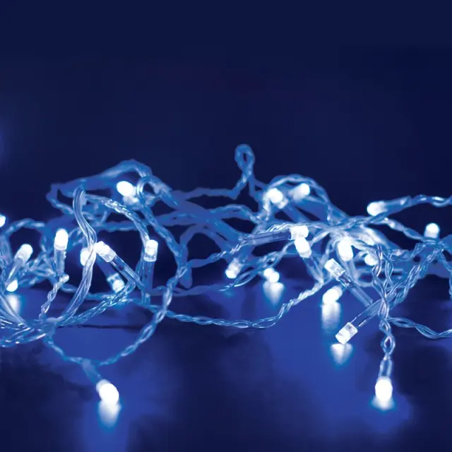 ΛΑΜΠΑΚΙΑ 300 LED ΣΕ ΣΕΙΡΑ ΚΑΟΥΤΣΟΥΚ ΜΠΛΕ ΑΝΑ 50mm ΑΝΤΑΠΤΟΡΑ 31VDC ΜΕ 8 ΠΡΟΓΡΑΜΜΑΤΑ & ΚΑΛΩΔΙΟ ΔΙΑΦΑΝΟ IP44 15mm / X08300622