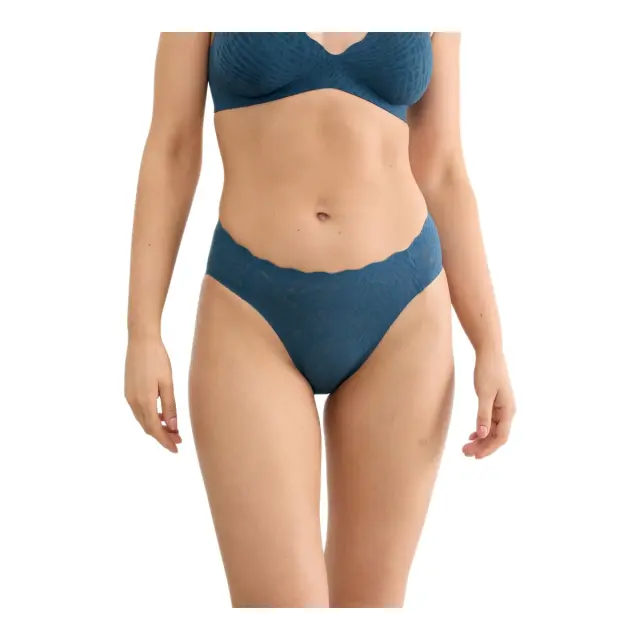 Sloggi Γυναικείο Slip ZERO Feel Bliss High Leg, Χρώμα Smoky Blue 3
