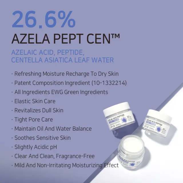 APLB Azelaic Acid Peptide Facial Cream Κρέμα Προσώπου για Ακμή, Κοκκινίλες, Πόρους και Δυσχρωμίες, 55ml 3