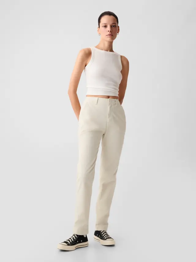 Μπεζ Downtown Khakis Παντελόνι με Washwell Chino beige - 0