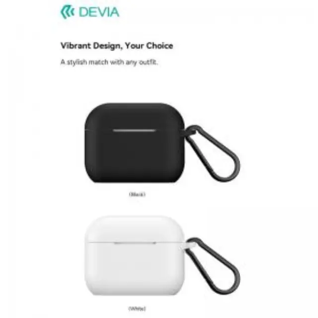 Θήκη Σιλικόνης Devia Apple AirPods Pro 3 Naked Μαύρο N70402 3