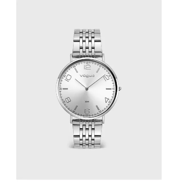 Vogue Unique Men's Watch Silver Stainless Steel Bracelet 2020650681