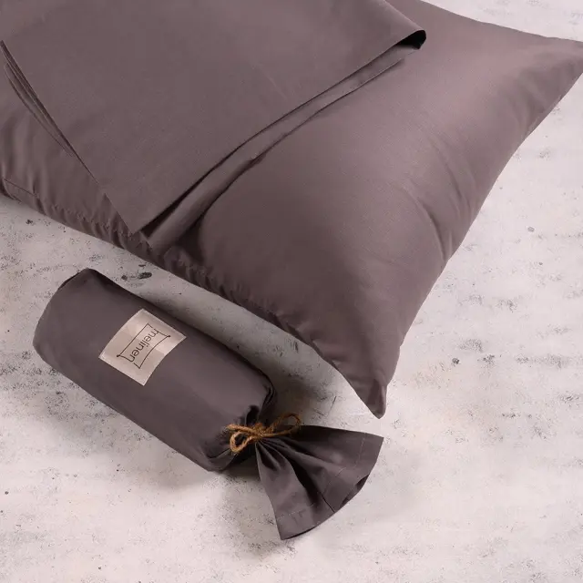Σετ Σεντόνια 160x200+32 Υπέρδιπλα Urban Line Melinen AW23-24 100% βαμβακερόΜε Λάστιχο- Dark Grey