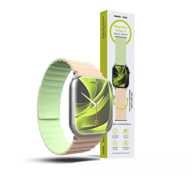 Mobile Origin Magnetic Watch Band II, pink/light green - Apple Watch 49mm/46mm/45mm/44mm