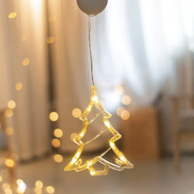 AcaLight Offer ΧΡΙΣΤΟΥΓΕΕΝΝΙΑΤΙΚΟ ΔΕΝΤΡΟ ΠΛΑΣΤΙΚΟ 10 LED ΘΕΡΜΟ ΛΕΥΚΟ ΜΕ ΜΠΑΤΑΡΙΕΣ 3ΧΑΑΑ IP20 90X160mm