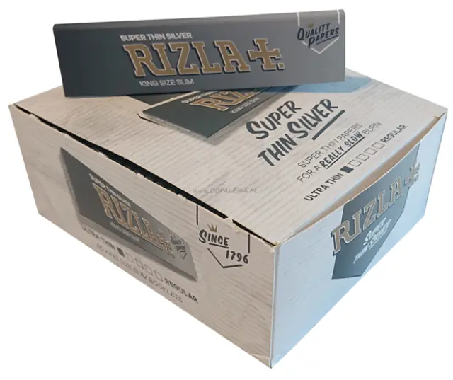 Χαρτάκια King Size Rizla Ασημί 32 φύλλων Συσκ. 50 τμχ