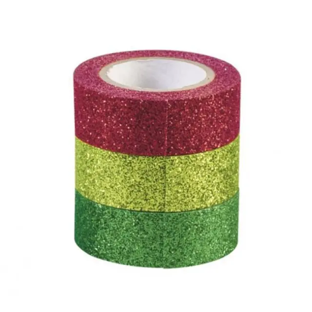 Heyda Αυτοκόλλητη Ταινία Glitter (κόκκινο, πράσινο, περλέ λαχανί) 20-3584377
