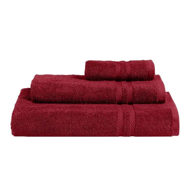 Πετσέτες Σετ 3 τμχ AVELA BURGUNDY MADI