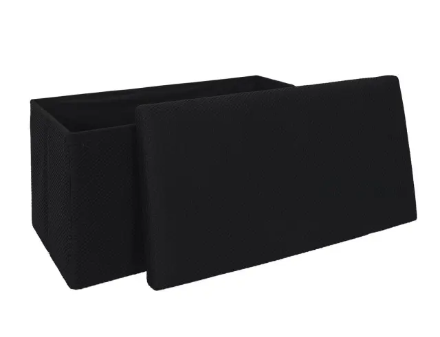 Ταμπουρέ Atom Home Deco Factory με αποθηκευτικό χώρο και διαστάσεις 76x38x38cm - Black HD0469 3