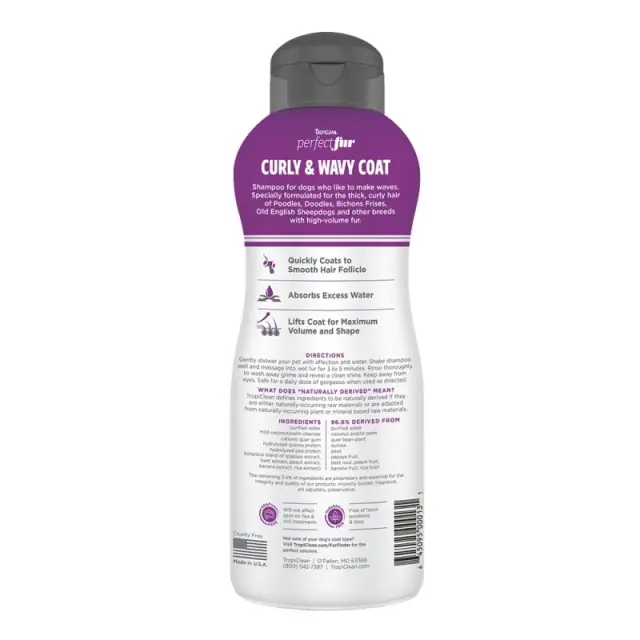 Tropiclean Perfect Fur Curly & Wavy Coat Σαμπουάν Σκύλου 473ml 2