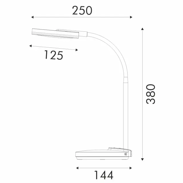 ΦΩΤΙΣΤΙΚΟ ΓΡΑΦΕΙΟΥ LED ACA BL1055BK ΜΑΥΡΟ 8W CCT 3000K/3800K/5700K 300LM / BL1055BK 3