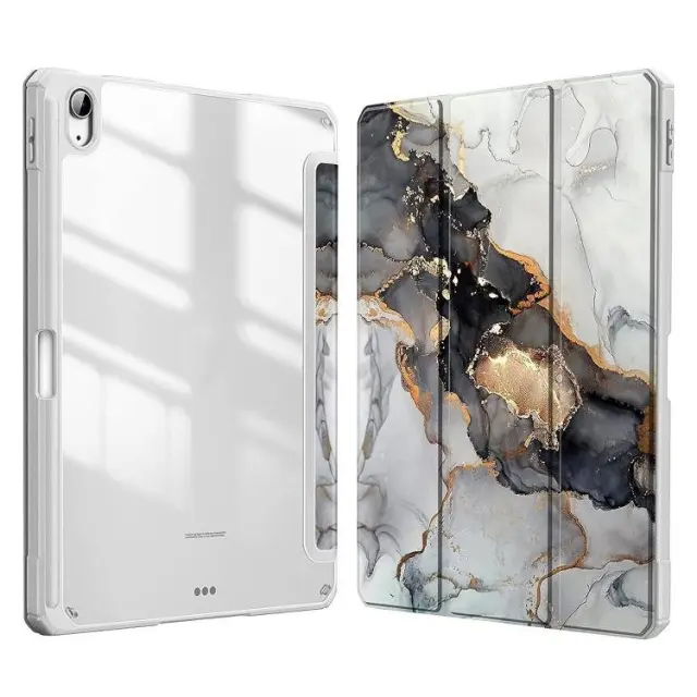 Flip Cover Θήκη για Xiaomi Pad 6/ 6 Pro με Pen Slot-Grey Marble OEM
