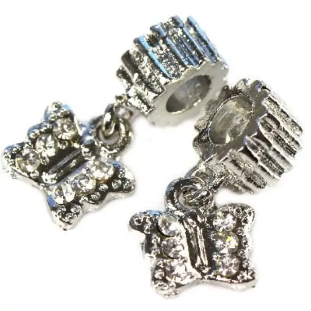 Μεταλλική Χάντρα Modular Πεταλούδα 10x10mm - 5τεμ