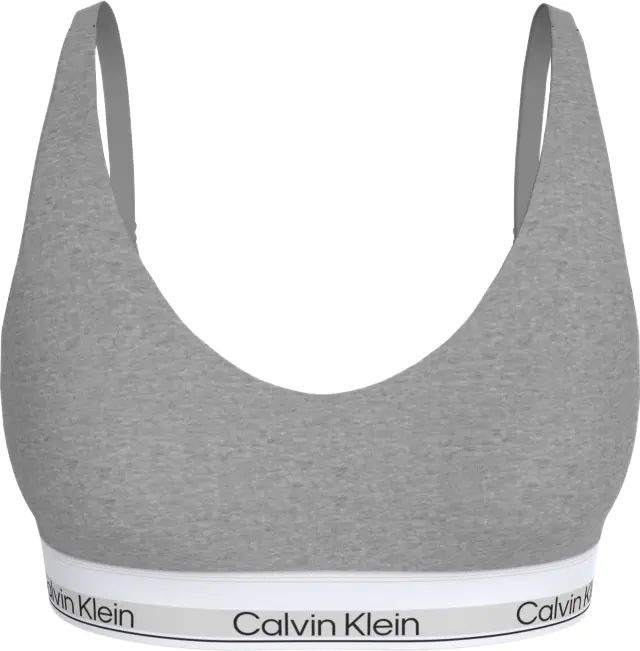 Calvin Klein Γυναικείο Μπουστάκι Lightly Lined - Icon Cotton Modal, Χρώμα Grey Heather
