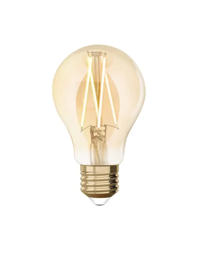 Έξυπνη λάμπα LED filament μελί A60 E27 7,5Wρυθμιζόμενο λευκό 2200-5500K Lutec Connect