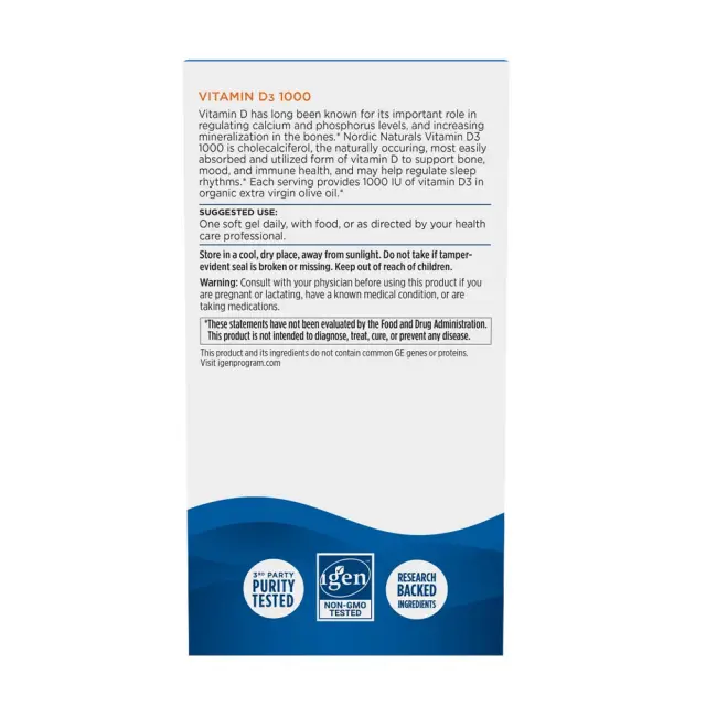 Nordic Naturals Vitamin D3 1000 3