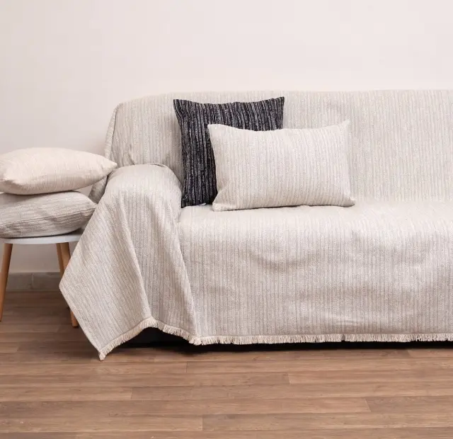 Ριχτάρι Πολυθρόνας 180x180 Anna Riska 1453 Linen 100% Chenille