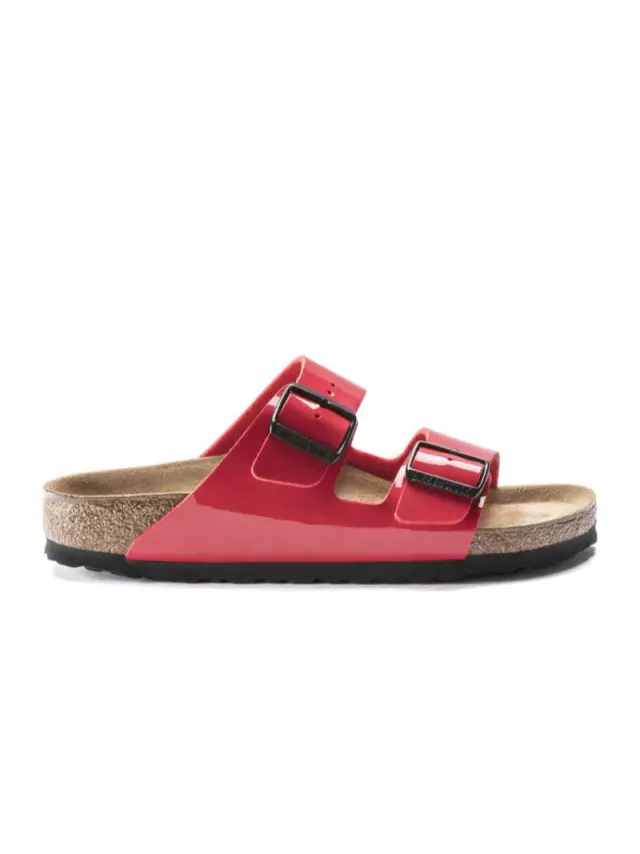 Birkenstock Πέδιλα Γυναικείο Birko-Flor Patent(Ανθεκτικό Υλικό Της Birkenstock-Επιτρέπει Την Επαφή Με Το Νερό) Κόκκινο BIR/ARIZONA PATENT 1019426 CHERRY 3