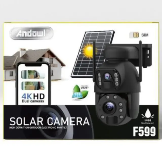 Andowl Κάμερα Παρακολούθησης 4K IP66 με Ηλιακό Πάνελ F599 2