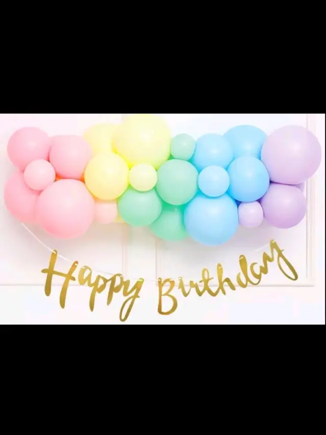 Γιρλάντα μπαλόνια σε παστέλ αποχρώσεις Happy Birthday 30τμχ