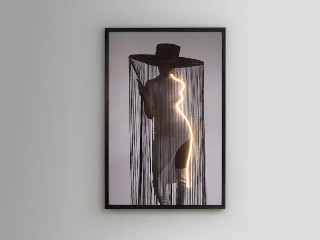 Διακοσμητικός Πίνακας Diva 301299 LED Light Art 80x120 cm Άσπρο Γκρί Μαύρο Χρυσό