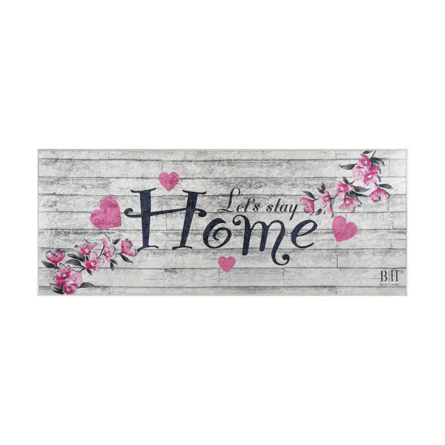 Χαλάκι Κουζίνας 60x160 Beauty Home Art 9024 Γκρι 77% Βαμβάκι-23% Πολυέστερ