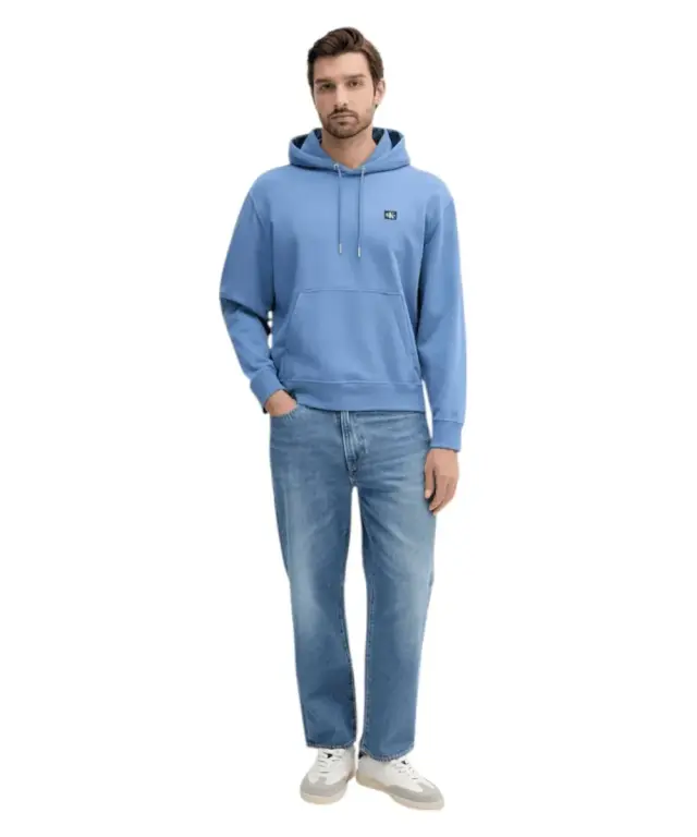 Calvin Klein - Φούτερ Cotton Terry Badge Hoodie LV04RC274G-6PU Γαλάζιο 2