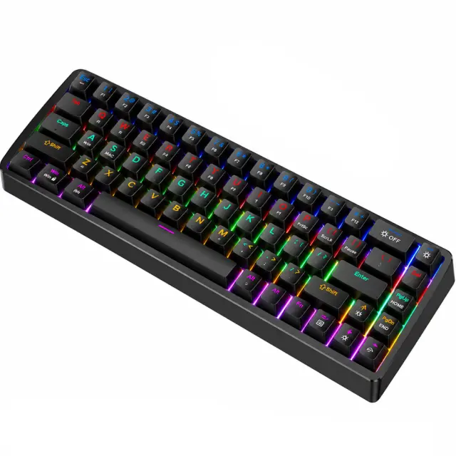 Ενσύρματο Gaming Μηχανικό Πληκτρολόγιο Hoco GM703 Rico 68 Πλήκτρων RGB Φωτισμό και Καλώδιο USB-C 1.5m