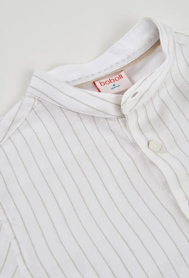 Boboli Shirt linen ριγέ για αγόρι 863007-9787 3